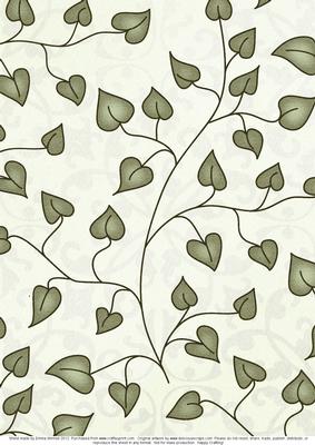 Love Grows Backing Paper - Honeydew & Khaki Green