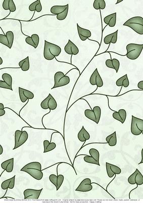 Love Grows Backing Paper - Mint Cream & Pistachio