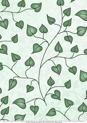 Love Grows Backing Paper - Mint Cream & Sea Green