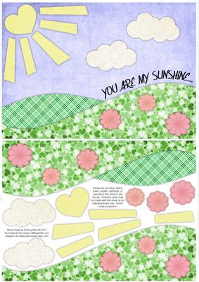 You Are My Sunshine Decoupage Card Front - Spring