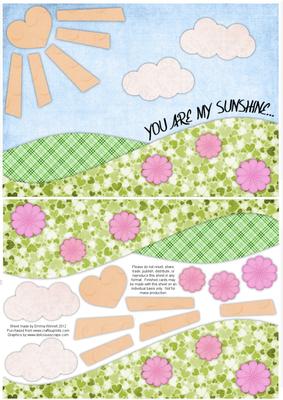 You Are My Sunshine Decoupage Card Front - Summer