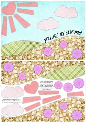 You Are My Sunshine Decoupage Card Front - Autumn