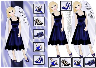 So Many Shoes So Little Time Decoupage Card - Sapphire