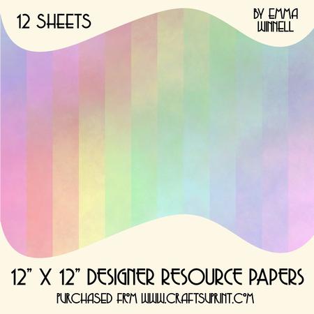 12 Faerie Fog Designer Resource Papers - Pastels