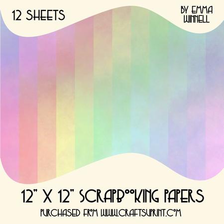 12 Faerie Fog Scrapbook Papers - Pastels