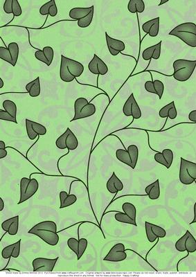 Love Grows Backing Paper - Pistachio & Fern Green