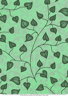 Love Grows Backing Paper - Warm Mint & Sea Green