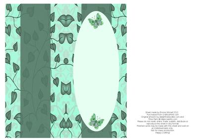 Beautiful Butterflies with Love Dl Insert - Aqua