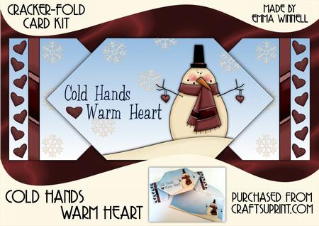 Cold Hands Warm Heart - Cracker-fold Dl Card Kit & Envelope