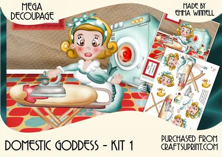 Domestic Goddess Mega Decoupage 8x8 Mini Kit 1