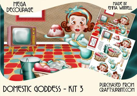 Domestic Goddess Mega Decoupage 8x8 Mini Kit 3
