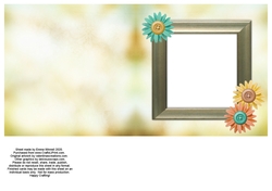Cute Cow 6x6 Insert - Peach, Aqua and Yellow