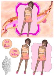 Music-mad Teen Decoupage - Pink & Peach