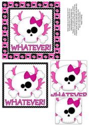 Whatever! Flying Skull and Crossbones Pyramage - Pink