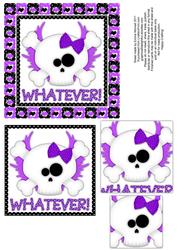 Whatever! Flying Skull and Crossbones Pyramage - Purple