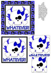 Whatever! Flying Skull and Crossbones Pyramage - Dark Blue