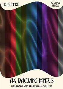 12 Sumptuous Satin A4 Backing Papers - Gorgeous Jewels