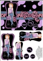 Shopping-mad Teen Pyramage - Lilac & Plum