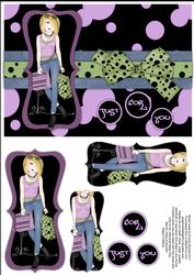 Shopping-mad Teen Pyramage - Lilac & Khaki