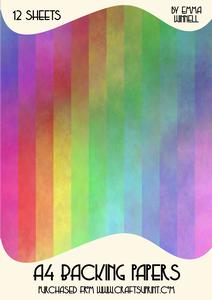 12 Faerie Fog A4 Backing Papers - Brights