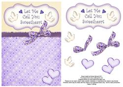 Let Me Call You Sweetheart Decoupage Card - Lilac
