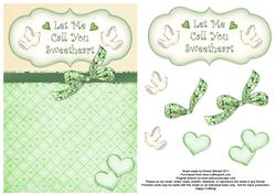 Let Me Call You Sweetheart Decoupage Card - Pistachio
