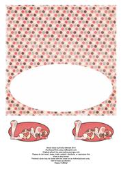 Love Hearts Dl Insert & Tags - Pink