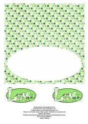 Love Hearts Dl Insert & Tags - Pistachio