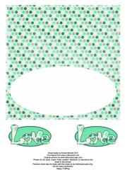 Love Hearts Dl Insert & Tags - Aqua