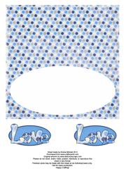 Love Hearts Dl Insert & Tags - Baby Blue