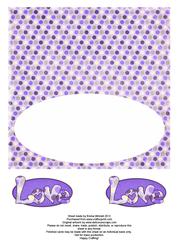 Love Hearts Dl Insert & Tags - Lilac