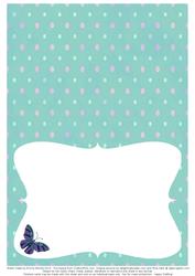 Butterfly Kisses Insert - Teal & Blue