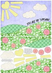 You Are My Sunshine Decoupage Card Front - Spring