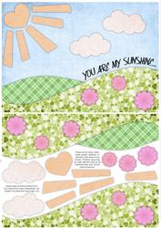 You Are My Sunshine Decoupage Card Front - Summer