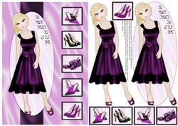 So Many Shoes So Little Time Decoupage Card - Aubergine