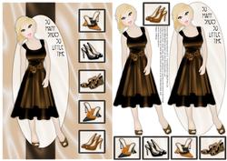 So Many Shoes So Little Time Decoupage Card - Peach