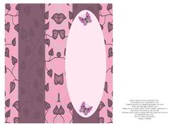 Beautiful Butterflies with Love Dl Insert - Mauve