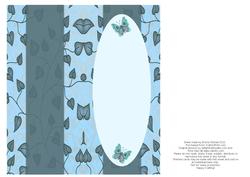 Beautiful Butterflies with Love Dl Insert - Sky Blue