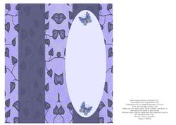 Beautiful Butterflies with Love Dl Insert - Iris Blue