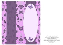 Beautiful Butterflies with Love Dl Insert - Lilac