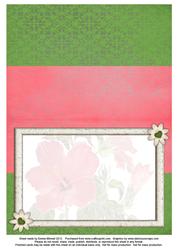Hibiscus Watercolour Insert - Warm Pink & Grass Green