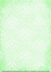 Shabby Chic Damask Backing Paper - Soft Spring Green