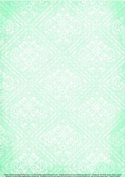 Shabby Chic Damask Backing Paper - Mint Cream