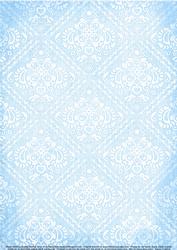 Shabby Chic Damask Backing Paper - Pale Sky Blue