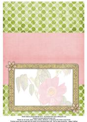 Dog Rose Watercolour Insert - Soft Pink & Pistachio