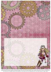 Helga Frost - A5 Winter Wishes Insert - Pink & Brown