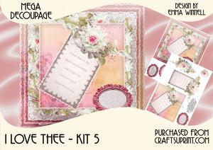I Love Thee - Mega Decoupage 8x8 Mini Kit 5