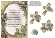 Vintage Sympathy Floral A5 Decoupage Card - Cream & Green