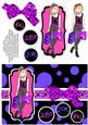 Shopping-mad Punk Teen Decoupage - Purple, Dark Blue & Pink