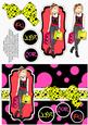 Shopping-mad Punk Teen Decoupage - Red, Pink & Yellow